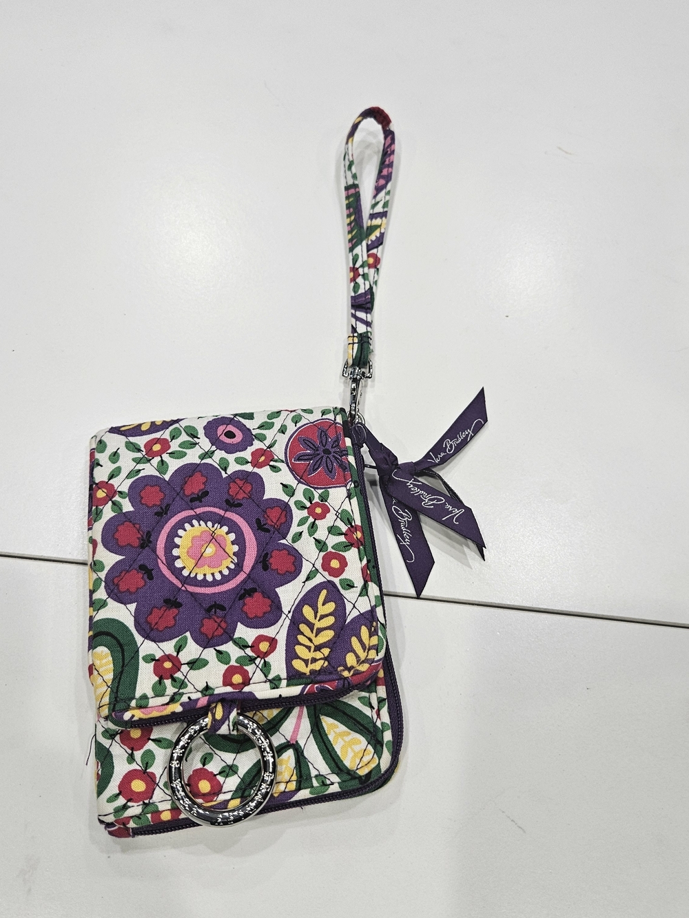 Vera Bradley Purple Floral Wristlet Wallet - Picture 3 of 6